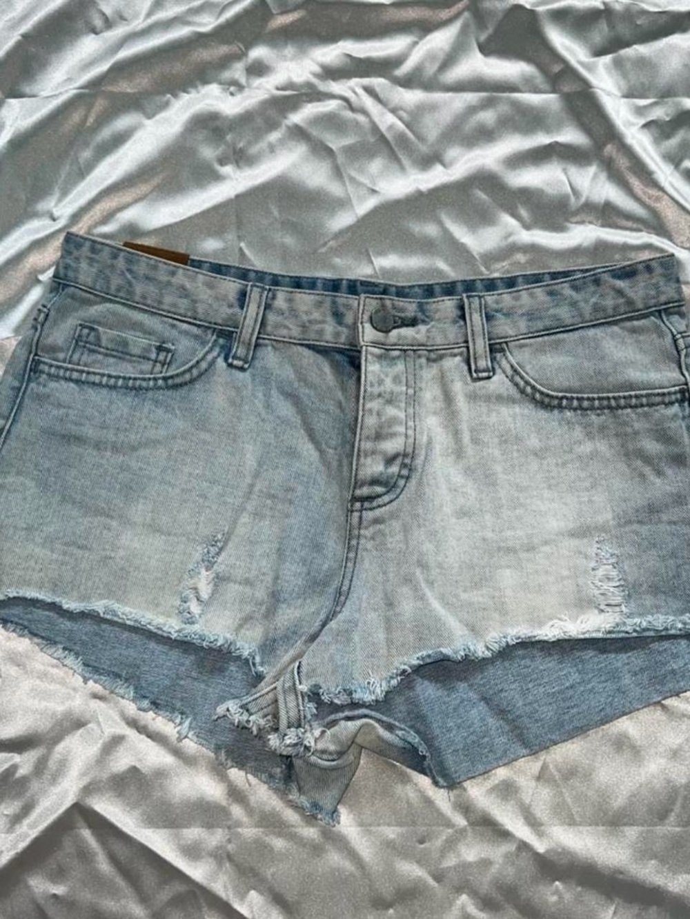 Urban Outfitters Light Blue Distressed Denim Cutoff Shorts